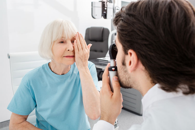 woman having an eye test